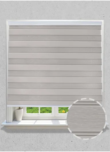 150x180cm Blackout Four-fold Auspicious Cloud Blinds Polyester Fabric, Light Filtering Roller Shades - Beige