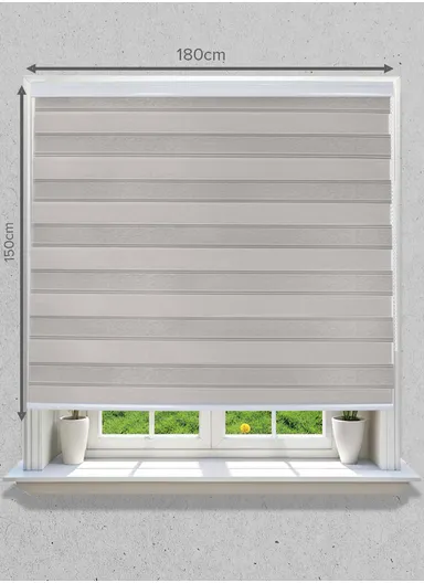 150x180cm Blackout Four-fold Auspicious Cloud Blinds Polyester Fabric, Light Filtering Roller Shades - Beige