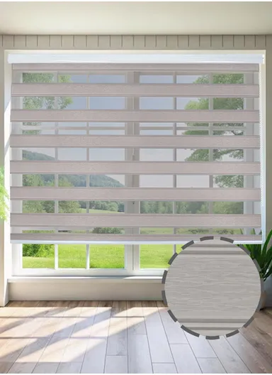 180x180cm Blackout Four-fold Auspicious Cloud Blinds Polyester Fabric, Light Filtering Roller Shades - Beige