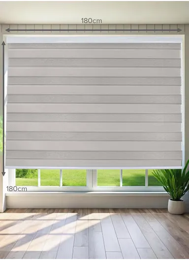 180x180cm Blackout Four-fold Auspicious Cloud Blinds Polyester Fabric, Light Filtering Roller Shades - Beige