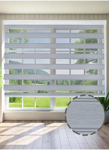 180x180cm Blackout Four-fold Auspicious Cloud Blinds Polyester Fabric, Light Filtering Roller Shades - Grey