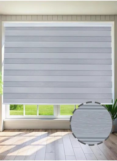 180x180cm Blackout Four-fold Auspicious Cloud Blinds Polyester Fabric, Light Filtering Roller Shades - Grey
