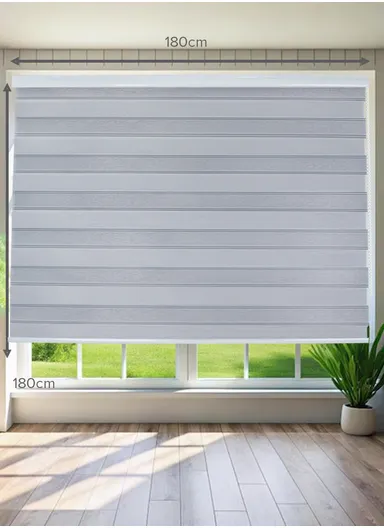 180x180cm Blackout Four-fold Auspicious Cloud Blinds Polyester Fabric, Light Filtering Roller Shades - Grey