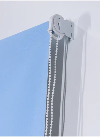 120x150cm Waterproof Full Blackout Polyester Fabric Flat Roller Curtain - Blue