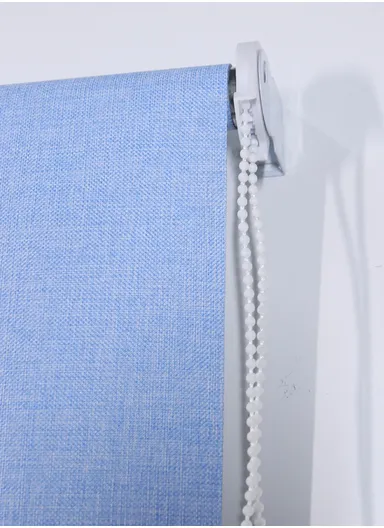 180x150cm Waterproof Full Blackout Linen-Like Coating Polyester Fabric Roller Curtain - Blue