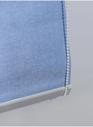 180x150cm Waterproof Full Blackout Linen-Like Coating Polyester Fabric Roller Curtain - Blue