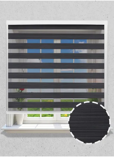 150x180cm Crease-Free Blackout Polyester Fabric Roller Plain Blinds, Light Filtering Roller Shades - Dark Grey