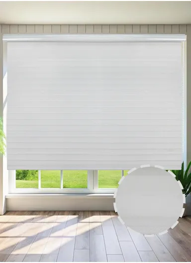 180x180cm Window Roller Shades Sheer Shades Light Filtering Room Darkening Polyester Fabric Roller Blinds UV Protection Light Control For Day &amp; Night - White