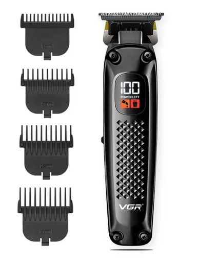 1400mAh Professional Hair Trimmer, Cord/Cordless &amp; Rechargeable Precision Beard Trimmer with LED Display V- 972
