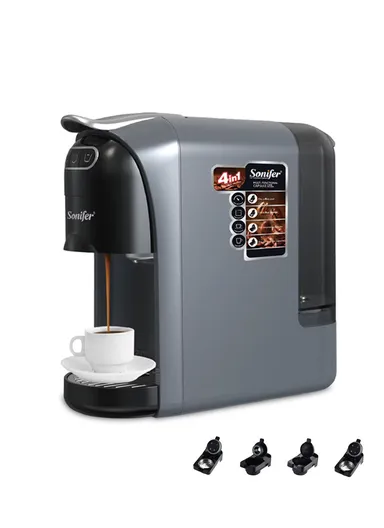 1400W 0.7L 4-in-1 Coffee Maker Machine, 20-Bar High-Pressure Multifunctional Powder &amp; Capsules Coffee Maker F-3579