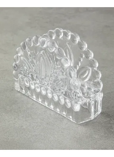 Meri Glass Napkin Holder 12.5x4x9 cm Transparent