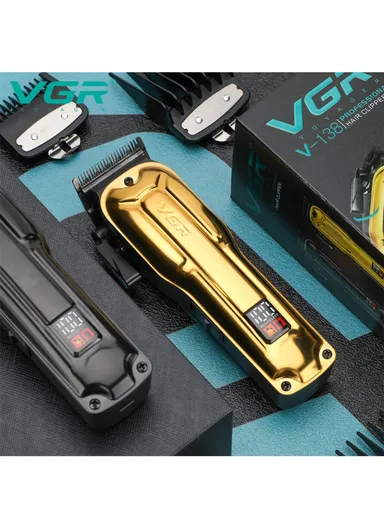 2500mAh Professional Hair Clipper with 4 Attachments (3,6,9,12)mm, Cleaning Brush, Lubricating Oil &amp; USB Charging Cable V-138