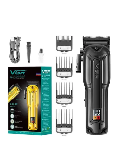 2500mAh Professional Hair Clipper with 4 Attachments (3,6,9,12)mm, Cleaning Brush, Lubricating Oil &amp; USB Charging Cable V-138