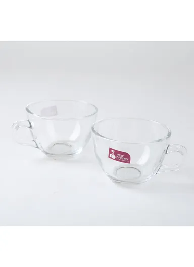 185ml 6 Pcs Elegant Round Glass Cup Suitable For Hot &amp; Cold Beverages ZB164