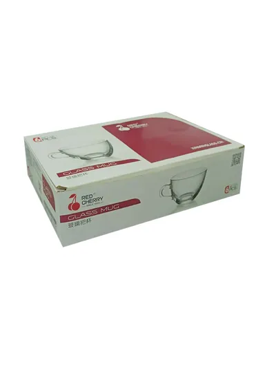 185ml 6 Pcs Elegant Round Glass Cup Suitable For Hot &amp; Cold Beverages ZB164