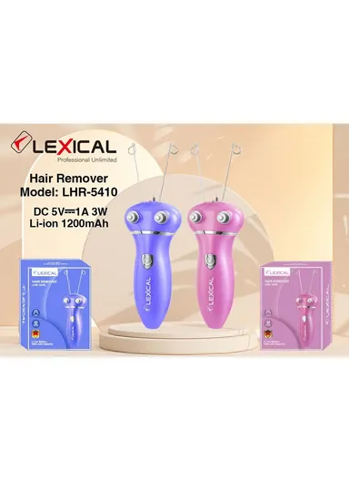 3W 1200mAh Professional Rechargeable Hair Remover LHR-5410 (L5.5 x W6.5 x H19.5)cm - Purple