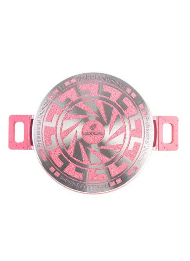 10Pcs 20/24/28/32cm Feast Marble Casserole Set &amp; 28cm Deep Fry Pan - Pink