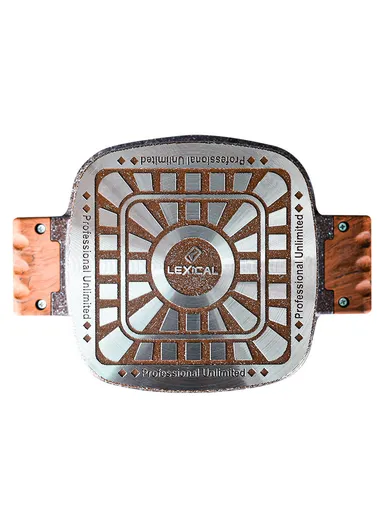 6Pcs 22/26/30cm Multilayer Aluminum Couvenir Granite Casserole Set - Brown