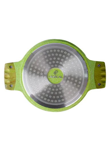 20/24/28cm 6 Pcs High-Quality Casseroles Set With Three Lids LG-350601-7i - Green