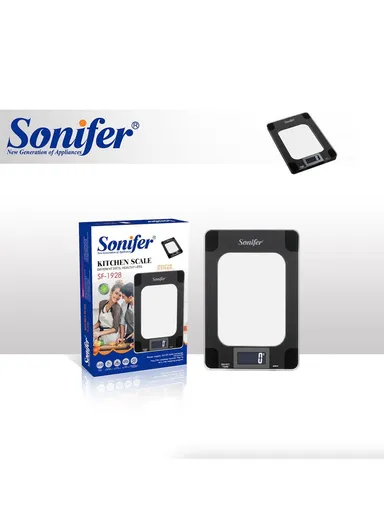 5Kg/3g LCD Display Digital Electronic Kitchen Scale With Sensitive Button, Overload &amp; Low Battery Indicator SF-1928 - (L21.5 x W14 x T2.5)cm