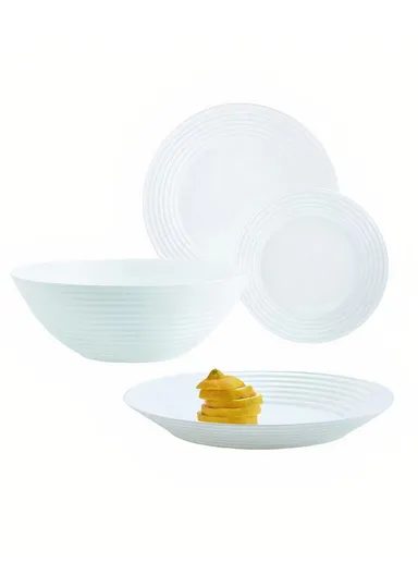 18pcs Luminarc Harena Dinnerware Plates &amp; Dishes L3270- White
