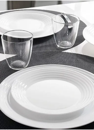 18pcs Luminarc Harena Dinnerware Plates &amp; Dishes L3270- White