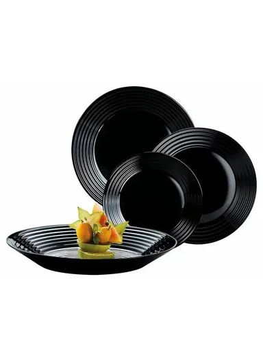  18pcs The Luminarc Harena Dinner Set N5162- Black 