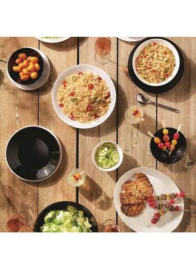  18pcs The Luminarc Harena Dinner Set N5162- Black 