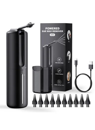 250ml Portable Electric Ear Wax Removal Device IP67 Waterproof Ear Washer Cleaning Tool W60