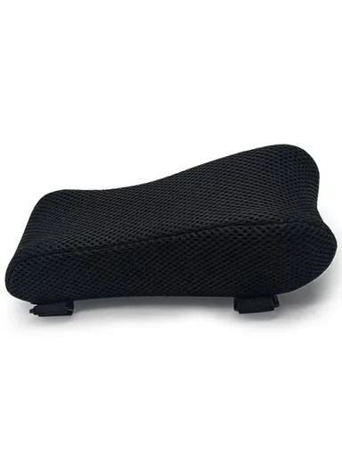 Ergonomic Memory Foam Armrest Pad Home Office Seat Armrest Pillow for Wheelchair - Mesh Fabric+Black