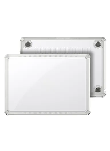 15" MacBook Case, Compatible with MacBook Air (2023/2024), Full Protection Glossy Laptop Cover - Transparent