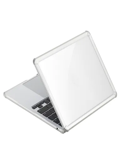 15" MacBook Case, Compatible with MacBook Air (2023/2024), Full Protection Glossy Laptop Cover - Transparent
