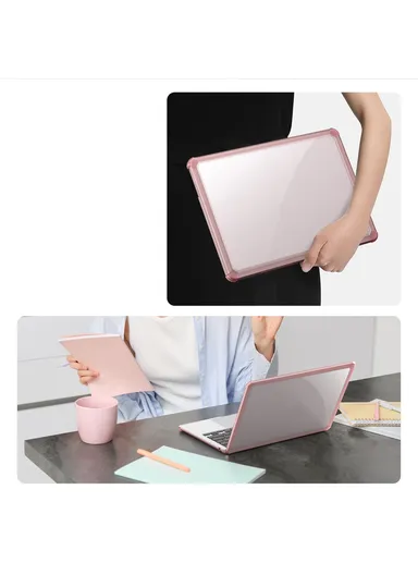 13" MacBook Case, Designed For Apple MacBook Air (2018/2020) A1932 A2179 A2337 Full Protection Laptop Protective Glossy Cover - Pink