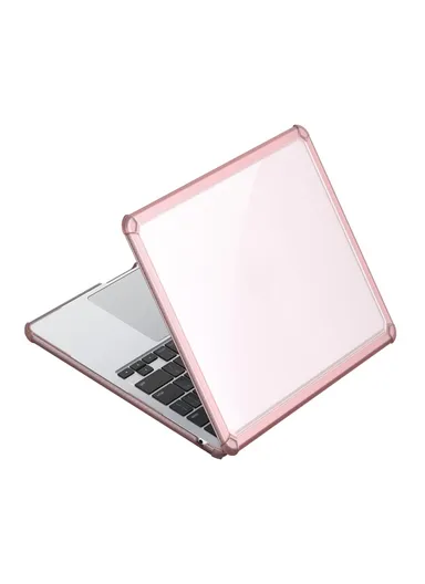 13" MacBook Case, Compatible with MacBook Air (2022/2024), Full Protection Glossy Laptop Cover - Pink