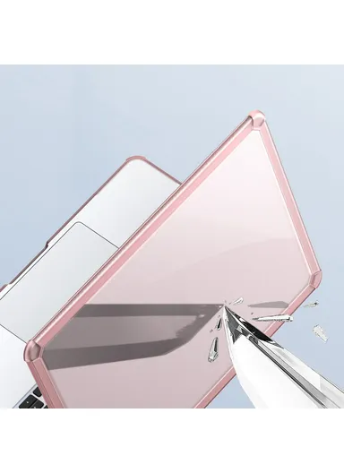 13" MacBook Case, Compatible with MacBook Air (2022/2024), Full Protection Glossy Laptop Cover - Pink