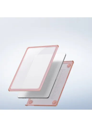 13" MacBook Case, Compatible with MacBook Air (2022/2024), Full Protection Glossy Laptop Cover - Pink