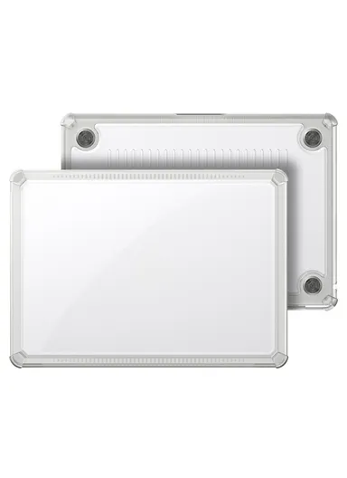 13" MacBook Case, Compatible with MacBook Air (2022/2024) , Full Protection Glossy Laptop Cover - Transparent