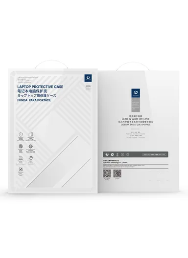 13" MacBook Case, Compatible with MacBook Air (2022/2024) , Full Protection Glossy Laptop Cover - Transparent