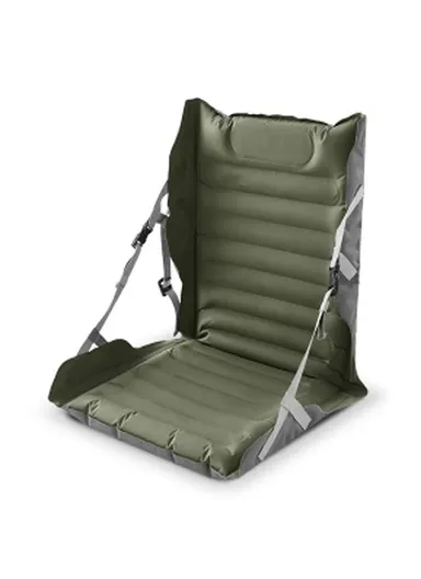 Adjustable Outdoor Inflatable Folding Seat Cushion 40D Nylon Camping Picnic Beach Chair GM-z01 (L102cm x W40)cm - Army Green