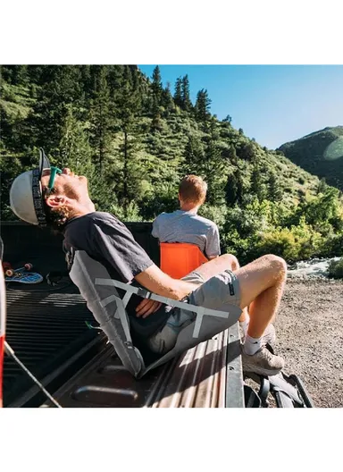 Adjustable Outdoor Inflatable Folding Seat Cushion 40D Nylon Camping Picnic Beach Chair GM-z01 (L102cm x W40)cm - Army Green