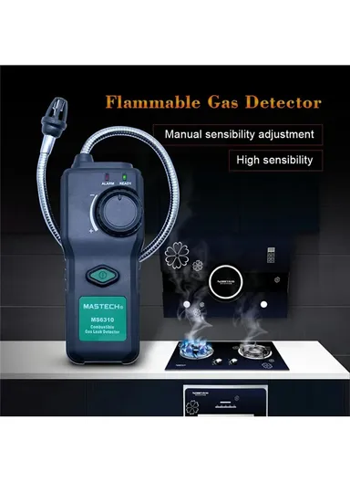 Gas Detector, Combustible Gas Leak Detector Meter Test for Natural Butane Paint Thinner Flammable Gas Analyzer