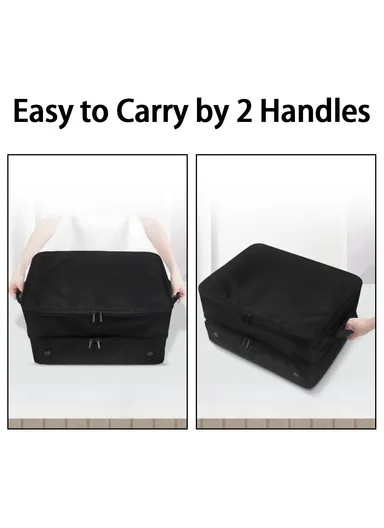 Foldable Car Trunk Organizer for Golf Clothes Shoes Storage Bag for Balls, Tees, Gloves, Accessories, &amp; Golf Gifts (W45 x D24 x H34)cm