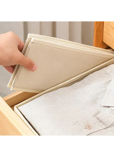 6Pcs / Set Cabinet Non-Woven Fabric Storage Box for Underwear Socks, XS+S+M - Light Grey