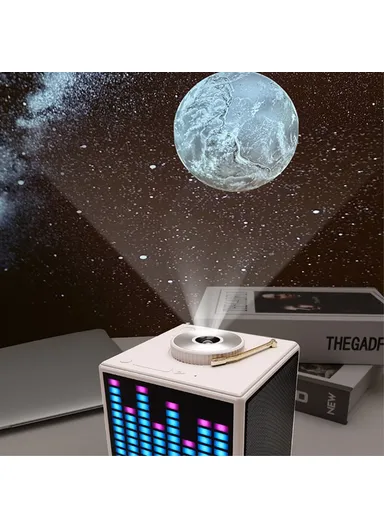 5200mAh Star Projector Night Light White Noise Bluetooth Speaker Sound Pickup Home Decor K-1206