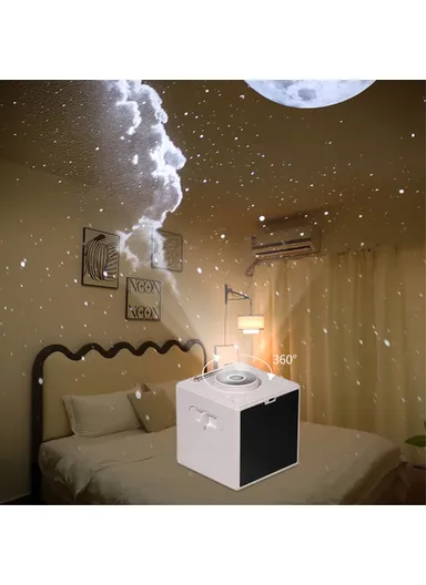 5200mAh Star Projector Night Light White Noise Bluetooth Speaker Sound Pickup Home Decor K-1206