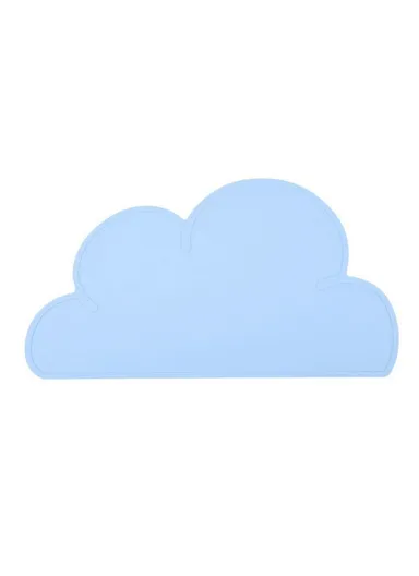 BPA Free Cartoon Cloud Silicone Placemat Heat Resistant Plate Mat Children Bowl Coaster SHY98 (W47.8 x H27cm) - Blue