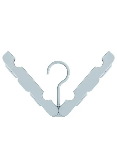 Travel Foldable Hanger Portable Drying Rack Underwear Socks Clip Closet Organizer (L16 x W5.4 x H1.5)cm - Blue