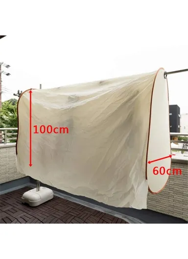 120x60x100cm Outdoor Clothes Drying Cover Dustproof Rainproof Clothes Hanging Cover 
