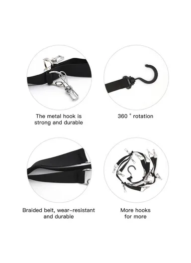 16 Clips 360-degree Rotating Hat Organizer Holder Rack for Cabinet Baseball Cap Hanger