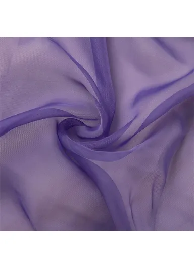 Polyester Solid Color Sheer Curtain for Bedroom &amp; Living Room (W100 x H200)cm - Purple